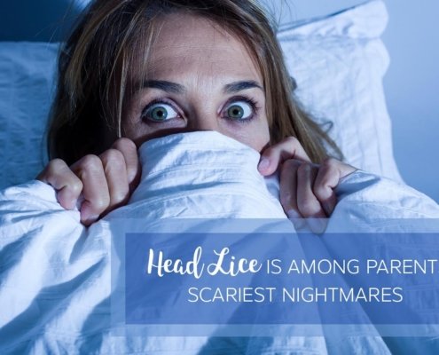 Head lice removal scares a mother hiding in bed because head lice is among parents’ scariest nightmares visit Lice Clinics of America - Northern Illinois for more information
